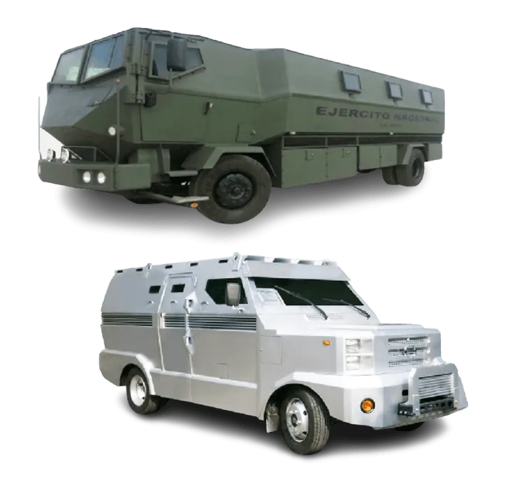 Vehicles with specialized armored bodies