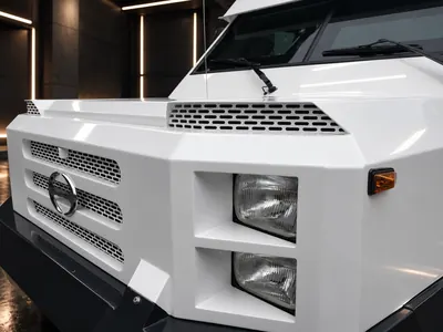 PB Serie 25, detalle del frente con rejillas y faros